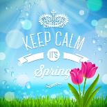 Keep Calm it's Spring - Vector Illustration-vso-Art Print