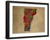 VT Colorful Counties-Red Atlas Designs-Framed Giclee Print