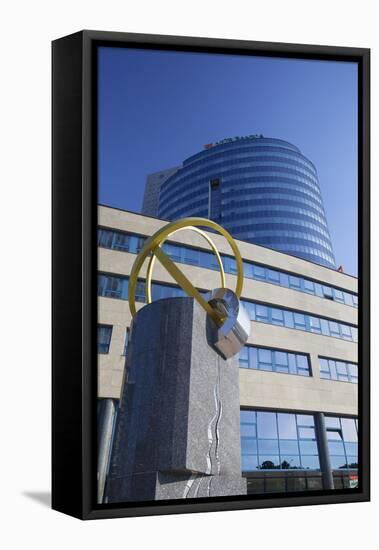 Vub Bank Building in City Business Centre, Bratislava, Slovakia, Europe-Ian Trower-Framed Stretched Canvas