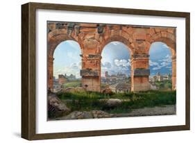 Vue a Travers Trois Des Arches Du Nord-Ouest Du Troisieme Etage Du Colisee De Rome  (View through-Christoffer-wilhelm Eckersberg-Framed Giclee Print