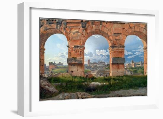 Vue a Travers Trois Des Arches Du Nord-Ouest Du Troisieme Etage Du Colisee De Rome  (View through-Christoffer-wilhelm Eckersberg-Framed Giclee Print