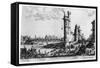 Vue Ancienne De Paris, C1615-1635-Jacques Callot-Framed Stretched Canvas