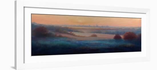 Vue Brumeuse De Londres, 2021, (Oil on Canvas)Landscape-Lee Campbell-Framed Giclee Print