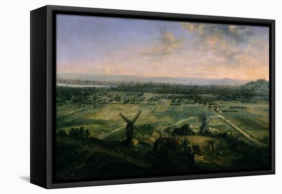 Vue Cavalière De Paris, Prise Au-Dessus De Belleville-Charles Leopold Grevenbroeck-Framed Stretched Canvas