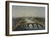 Vue cavalière de Paris prise au-dessus du pont Royal, vers la Cité-Charles-Léopold de Grevenbroeck-Framed Giclee Print