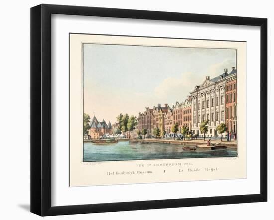 Vue D'Amsterdam No.11, Het Koninglyk Museum, Le Musée Roijal, 1825-Cornelis de Kruyff-Framed Giclee Print