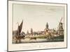 Vue D'Amsterdam No.14. De Haarlemmer Poort Van Buiten Te Zien. La Porte De Haarlem Prise Du Dehors-Cornelis de Kruyff-Mounted Giclee Print
