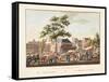 Vue D'Amsterdam No.15. De Botermarkt. Le Marché Au Beurre, 1825-Cornelis de Kruyff-Framed Stretched Canvas