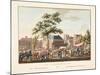 Vue D'Amsterdam No.15. De Botermarkt. Le Marché Au Beurre, 1825-Cornelis de Kruyff-Mounted Giclee Print