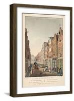 Vue D'Amsterdam No.2. De Kalverstraat Van De Gappersteeg Te Zien. Vue Du Kalverstraat Prise Du Gaap-null-Framed Giclee Print