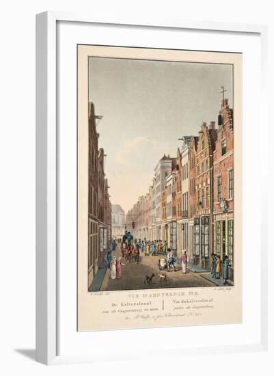 Vue D'Amsterdam No.2. De Kalverstraat Van De Gappersteeg Te Zien. Vue Du Kalverstraat Prise Du Gaap-null-Framed Giclee Print