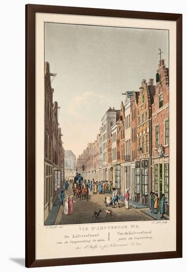 Vue D'Amsterdam No.2. De Kalverstraat Van De Gappersteeg Te Zien. Vue Du Kalverstraat Prise Du Gaap-null-Framed Giclee Print