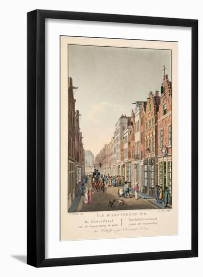 Vue D'Amsterdam No.2. De Kalverstraat Van De Gappersteeg Te Zien. Vue Du Kalverstraat Prise Du Gaap-null-Framed Premium Giclee Print