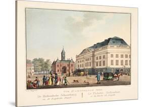 Vue D'Amsterdam No.20. De Hollandsche Schouwburg En De Leydsche Poort. Le Théatre Hollandais Et La-Cornelis de Kruyff-Stretched Canvas