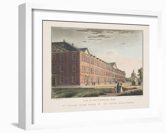 Vue D'Amsterdam No.21. De Caserne Oranje Nassau. La Caserne Orange Nassau, 1825-Cornelis de Kruyff-Framed Giclee Print