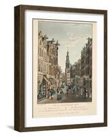 Vue D'Amsterdam No.22. De Kalverstraat-Cornelis de Kruyff-Framed Giclee Print