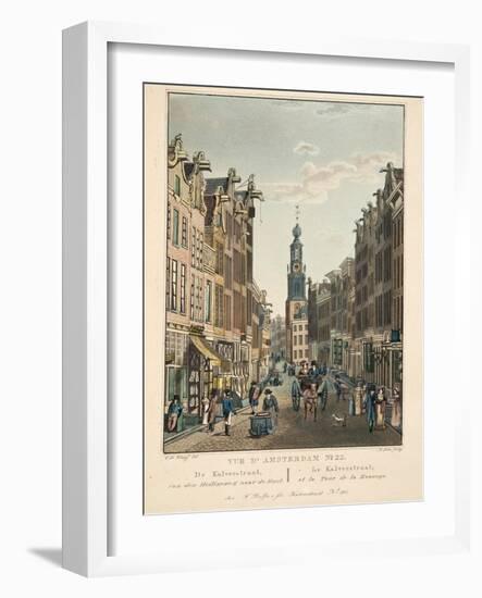 Vue D'Amsterdam No.22. De Kalverstraat-Cornelis de Kruyff-Framed Giclee Print