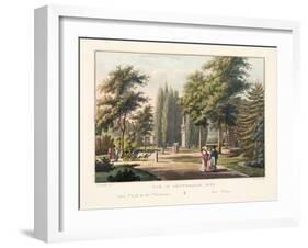 Vue D'Amsterdam No. 27, Het Park in De Plantage, Le Parc, 1825-Cornelis de Kruyff-Framed Giclee Print