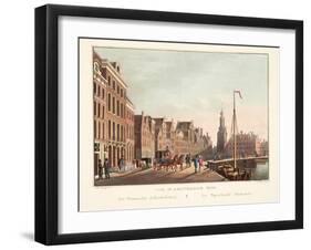 Vue D'Amsterdam No.30. De Fransche Schouwburg. Le Spectacle Français, 1825-Cornelis de Kruyff-Framed Giclee Print