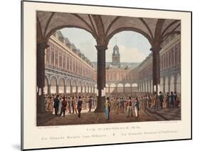 Vue D'Amsterdam No.33. De Groote Beurs Van Binnen. La Grande Bourse Á L'Intérieur, 1825-Hendrik Gerrit ten Cate-Mounted Giclee Print