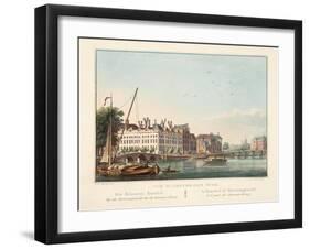 Vue D'Amsterdam No.34. De Binnen Amstel Bij De Heerengracht En De Blaauw-Brug. L'Amstel Le Heerengr-Cornelis de Kruyff-Framed Giclee Print