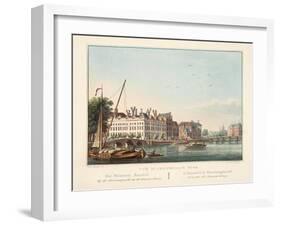 Vue D'Amsterdam No.34. De Binnen Amstel Bij De Heerengracht En De Blaauw-Brug. L'Amstel Le Heerengr-Cornelis de Kruyff-Framed Giclee Print