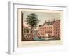 Vue D'Amsterdam No.35. Het Oude Zijds Heeren-Logement. La Maison Dite O.Z. Heeren-Logement, 1825-Cornelis de Kruyff-Framed Giclee Print