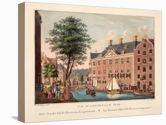 Vue D'Amsterdam No.35. Het Oude Zijds Heeren-Logement. La Maison Dite O.Z. Heeren-Logement, 1825-Cornelis de Kruyff-Stretched Canvas