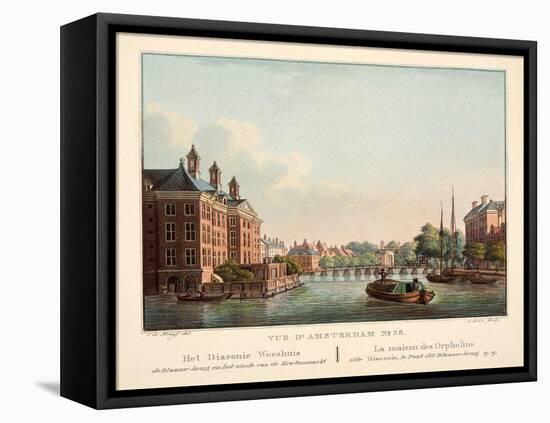 Vue D'Amsterdam No.38. Het Diaconie Weeshuis De Blaauw-Brug En Het Einde Van De Erwtenmarkt. La Mai-Cornelis de Kruyff-Framed Stretched Canvas