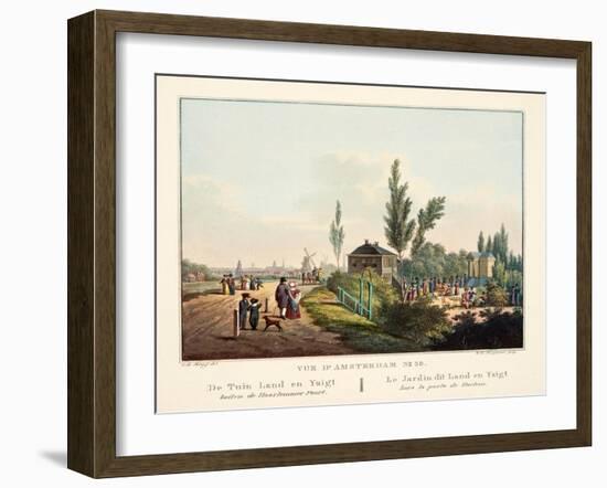 Vue D'Amsterdam No.39. De Tuin Land En Yzigt Buiten De Haarlemmer Poort. Le Jardin Dit Land En Yzig-Cornelis de Kruyff-Framed Giclee Print