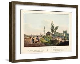 Vue D'Amsterdam No.39. De Tuin Land En Yzigt Buiten De Haarlemmer Poort. Le Jardin Dit Land En Yzig-Cornelis de Kruyff-Framed Giclee Print