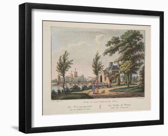 Vue D'Amsterdam No.4. De Weesperpoort Ran De Schans Te Zien. La Porte De Weesp Prise Du Rempart-Cornelis de Kruyff-Framed Giclee Print