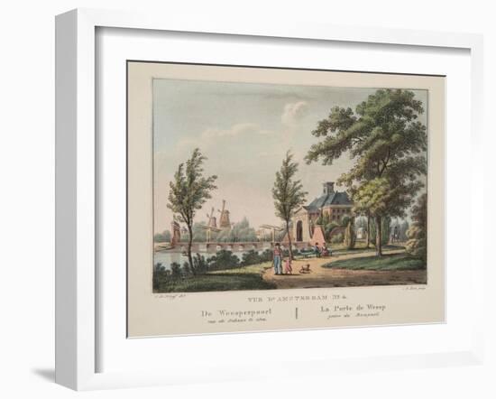 Vue D'Amsterdam No.4. De Weesperpoort Ran De Schans Te Zien. La Porte De Weesp Prise Du Rempart-Cornelis de Kruyff-Framed Giclee Print