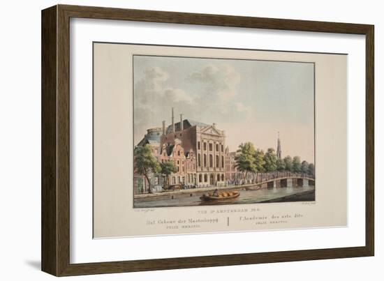 Vue D'Amsterdam No.6. Het Gebouw Der Maatschappij Felix Meritis. L'Academie Des Arts Dite Felix Mer-Cornelis de Kruyff-Framed Giclee Print