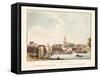 Vue D'Amsterdam No.8. De Hooge of Amstel Sluis. Le Pont De L'Amstel, 1825-Cornelis de Kruyff-Framed Stretched Canvas