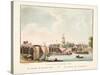 Vue D'Amsterdam No.8. De Hooge of Amstel Sluis. Le Pont De L'Amstel, 1825-Cornelis de Kruyff-Stretched Canvas