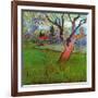 Vue d'Arles avec arbres en fleurs (Détail)-Vincent van Gogh-Framed Art Print