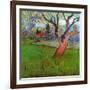 Vue d'Arles avec arbres en fleurs (Détail)-Vincent van Gogh-Framed Art Print