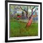 Vue d'Arles avec arbres en fleurs (Détail)-Vincent van Gogh-Framed Art Print