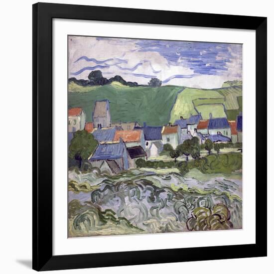 Vue D'auvers Sur Oise (Auvers-Sur-Oise) (France) - Peinture De Vincent Van Gogh (1853-1890), Huile-Vincent van Gogh-Framed Giclee Print