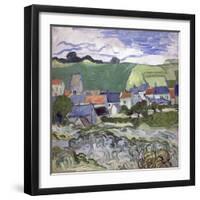 Vue D'auvers Sur Oise (Auvers-Sur-Oise) (France) - Peinture De Vincent Van Gogh (1853-1890), Huile-Vincent van Gogh-Framed Giclee Print