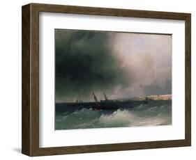 Vue D'odessa Depuis La Mer (View of Odessa from the Sea) (Ukraine). Peinture De Ivan Konstantinovic-Ivan Konstantinovich Aivazovsky-Framed Giclee Print