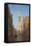 Vue d'un canal à Venise-Félix Ziem-Framed Stretched Canvas
