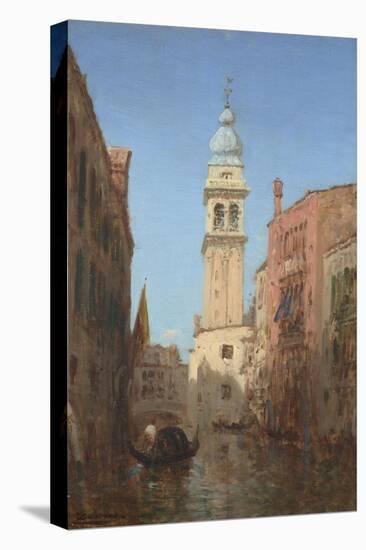 Vue d'un canal à Venise-Félix Ziem-Stretched Canvas