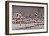 Vue d'un temple sous la neige-Ando Hiroshige-Framed Giclee Print