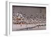 Vue d'un temple sous la neige-Ando Hiroshige-Framed Giclee Print