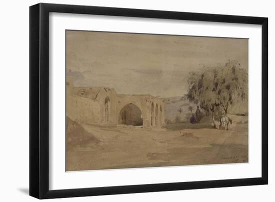 Vue d'une mosquée à Beyrouth-Antoine Alphonse Montfort-Framed Giclee Print