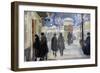 Vue D'une Rue De Moscou, Russie  (Moscow Street) Aquarelle De Sergei Vinogradov (1869-1938) - 1922-Sergei Arsenevich Vinogradov-Framed Giclee Print