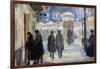 Vue D'une Rue De Moscou, Russie  (Moscow Street) Aquarelle De Sergei Vinogradov (1869-1938) - 1922-Sergei Arsenevich Vinogradov-Framed Giclee Print