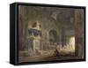 Vue d'une salle du musée des Monuments Français-Hubert Robert-Framed Stretched Canvas